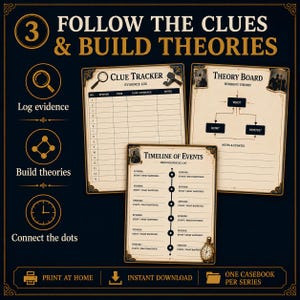 Cozy Mystery Casebook Journal | Track Shows, Suspects & Clues | Cozy TV Companion Printable PDF image 5