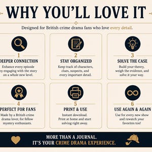 Brittisk kriminaldramajournal | Detektivprogramlogg (digital nedladdning) bild 3