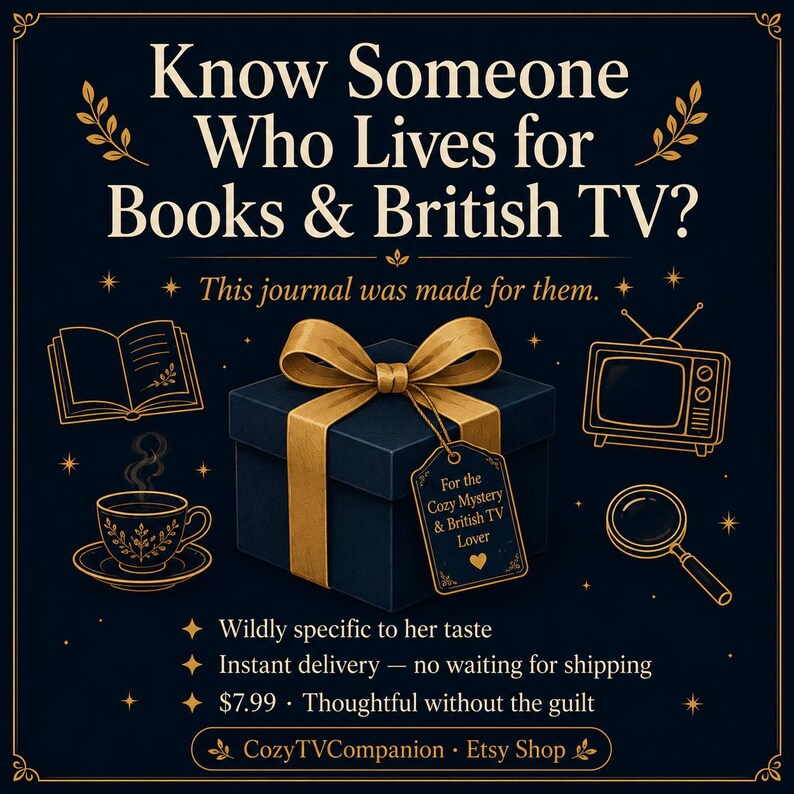 Cozy Reading & Watching Log | British Mystery TV Journal (Digital Download) image 2