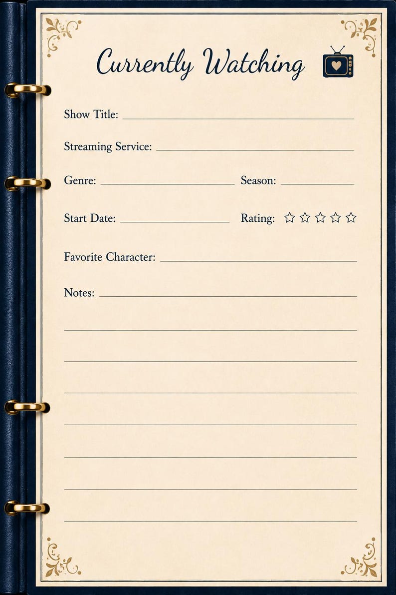 Cozy Reading & Watching Log | British Mystery TV Journal (Digital Download) image 6