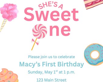 She’s a sweet ONE birthday card.