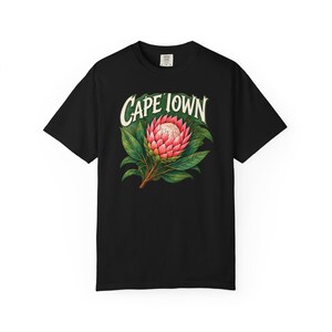T-shirt med illustration av protea i Kapstaden | T-shirt med vintageblommor