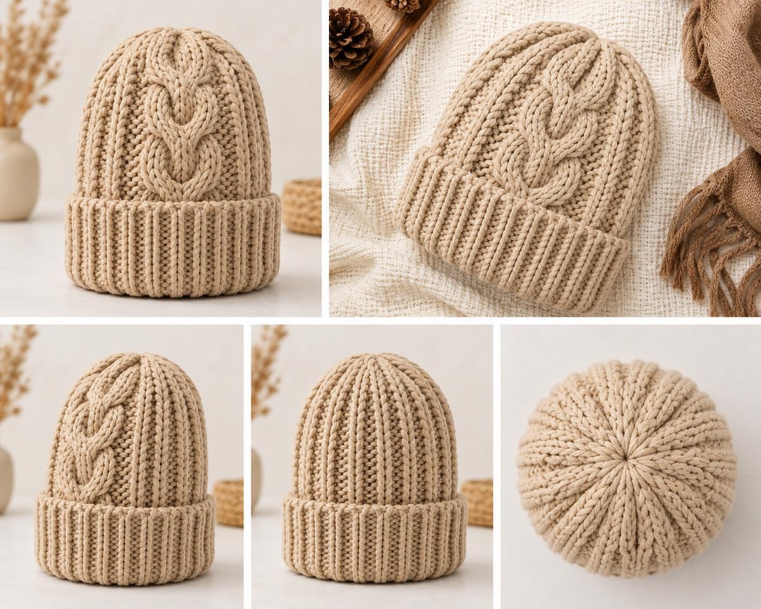 Cozy Cable Knit Beanie - Etsy