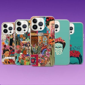 Frida Kahlo Phone Case Floral Portrait Artwork Cover  for iPhone 17 , 16 Pro, 15, 14, 13, 12, Samsung S26 Ultra, S25,  A57, Pixel 10, 9