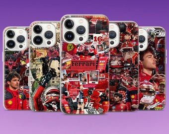 Custodia per telefono Charles Leclerc Ferrari Monza Cover per iPhone 17, 16 Pro, 15, 14, 13, 12, Samsung S26 Ultra, S25, A57, Pixel 10, 9