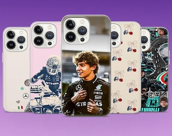 Custodia per telefono Kimi Antonelli Formula 1 F1 Racing Cover per iPhone 17, 16 Pro, 15, 14, 13, 12, Samsung S26 Ultra, S25, A57, Pixel 10, 9