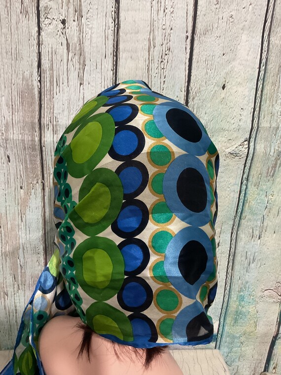 Vintage Geometric Pattern Scarf Polyester 1980’s - image 6