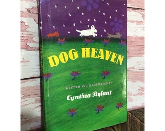 1995 Dog Heaven par Cynthia Rylant Couverture rigide Avec housse de protection ~ Excellent