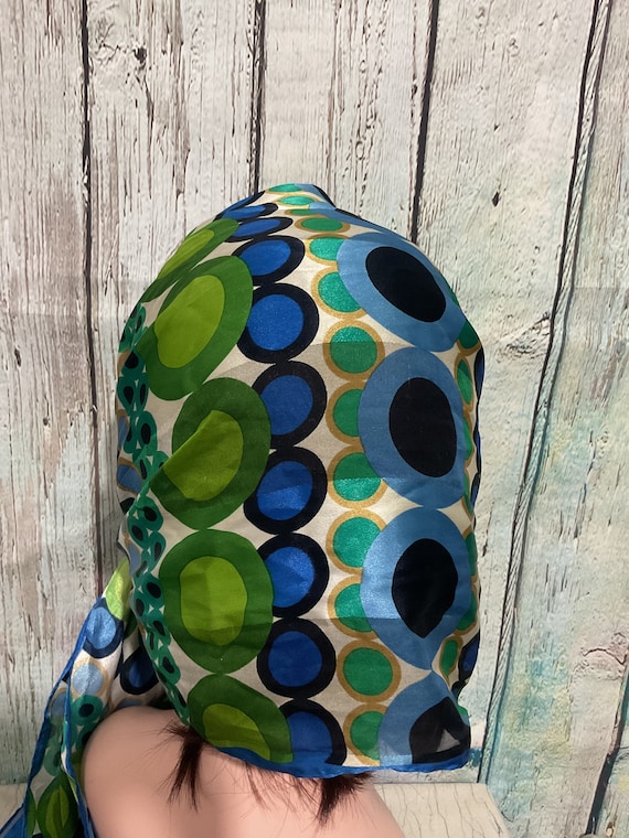 Vintage Geometric Pattern Scarf Polyester 1980’s - image 5