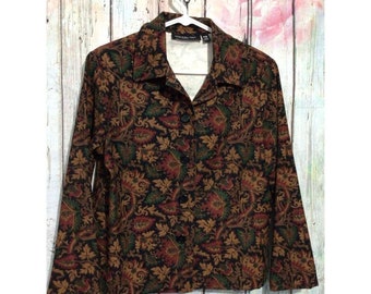 Briggs New York 1990er Blazer Jacke Größe Petite Medium Foliage