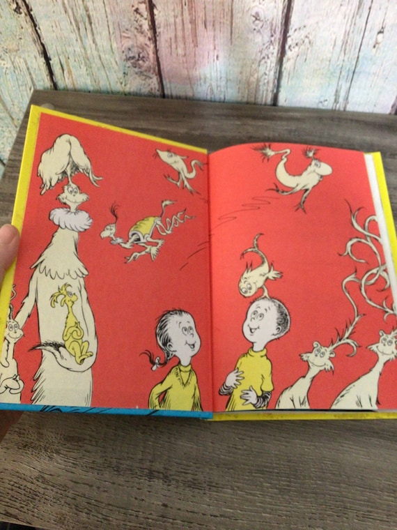 1960 Hardback Dr. Seuss One Fish Two Fish Red Fish Blue Fish - Etsy