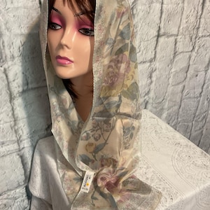 Vintage 100% SILK Liz Claiborne Japan Scarf