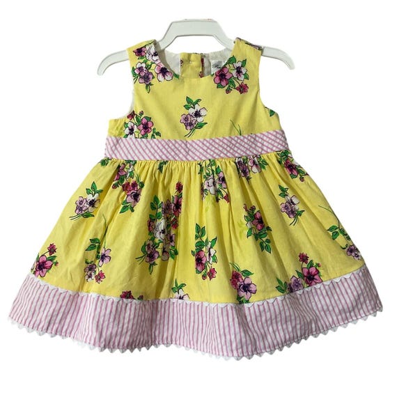 Rare Editions Baby Dress Floral Stripe 6M New Zealand
