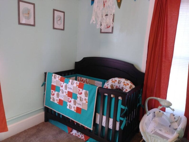 raccoon crib bedding