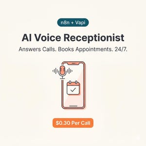 AI Voice Receptionist Workflow | Vapi Appointment Booking, Calendar Sync (No Code)