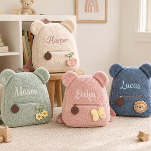 Mochila personalizada con forma de osito de peluche: el compañero de viaje ideal para niños pequeños.