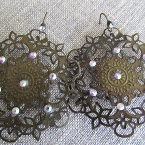Vintage brass earrings