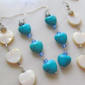 Turqouise Heart Earrings