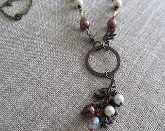 Chocolate brown vintage neckace