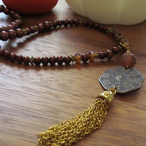Chocolate Brown Tassel Necklace