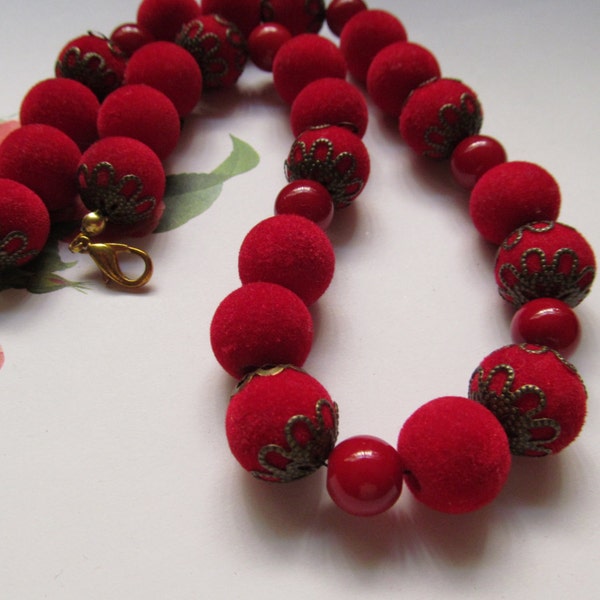 Velveteen Ball  Necklace