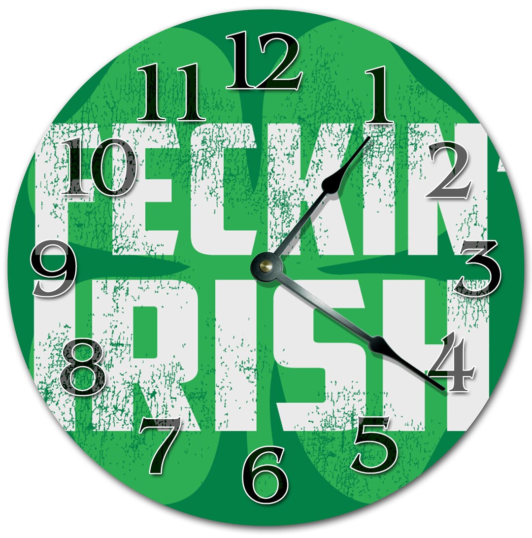 10.5 FECKIN' IRISH Clock IRELAND Clock Living Etsy