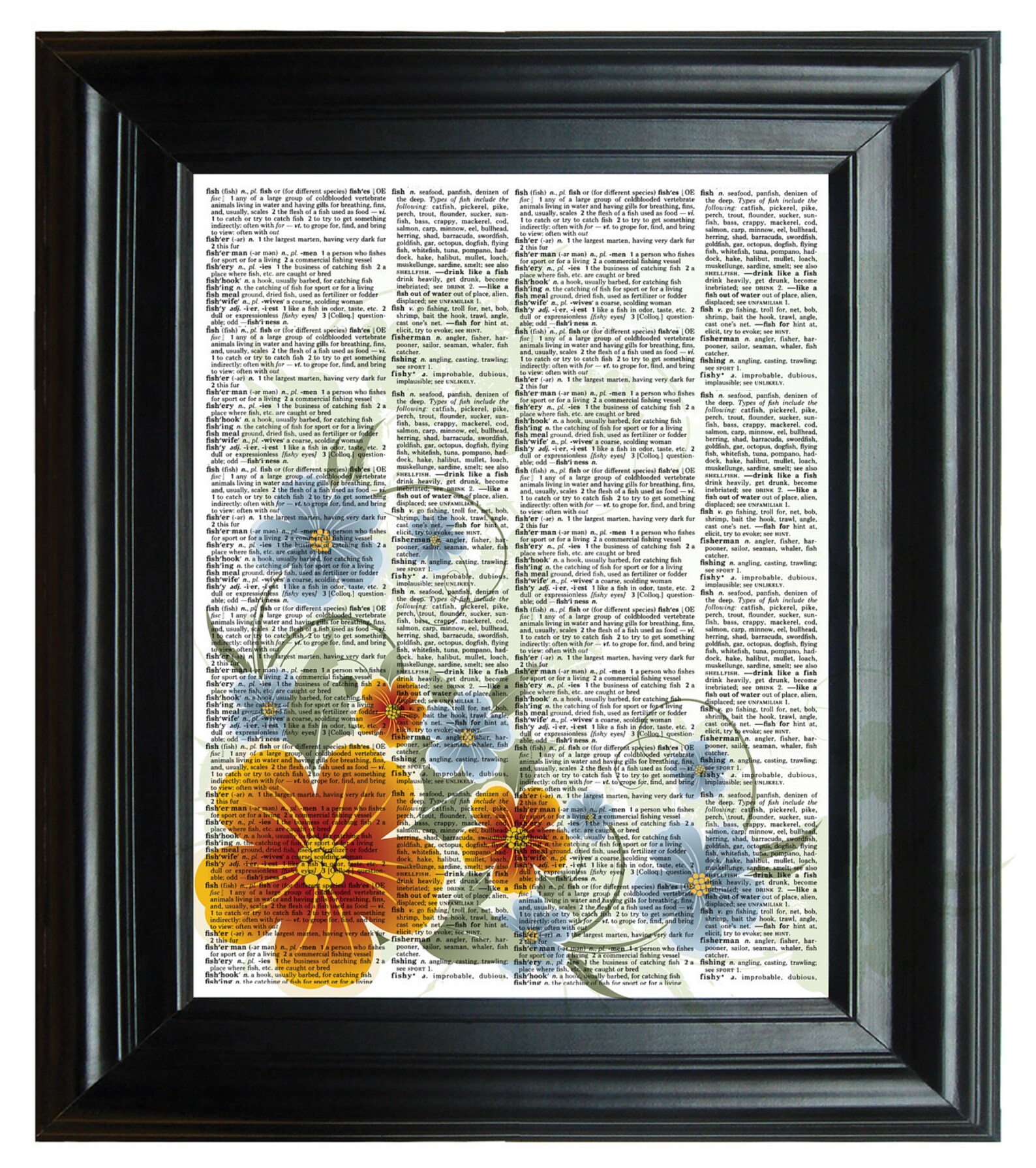 VINTAGE DICTIONARY PRINT Print on Dictionary Vintage Art Etsy