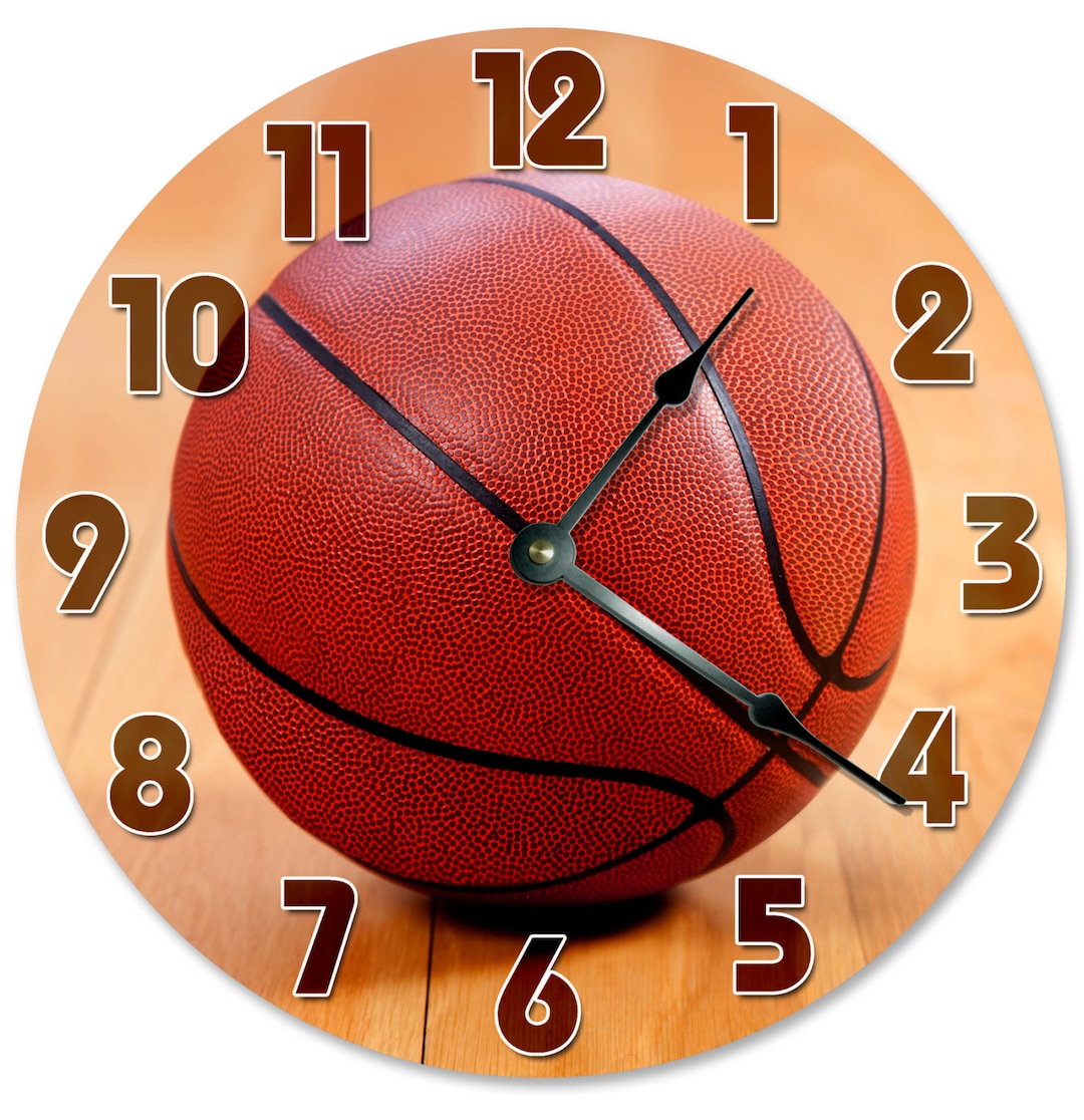 BASKETBALL CLOCK Large 10.5 Wall Clock 2091 Etsy