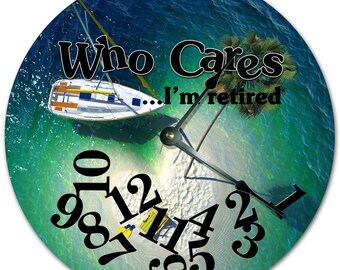 Retired Life Wall Clock: 10.5" Coastal Decor