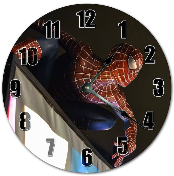 Reloj SPIDERMAN de 10.5 Reloj de sala de estar Reloj de pared grande de 10.5 Reloj de decoracion del hogar 4321 Etsy Mexico