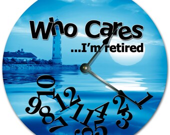 Retired Life Clock: 10.5" Blue Coastal Wall Decor
