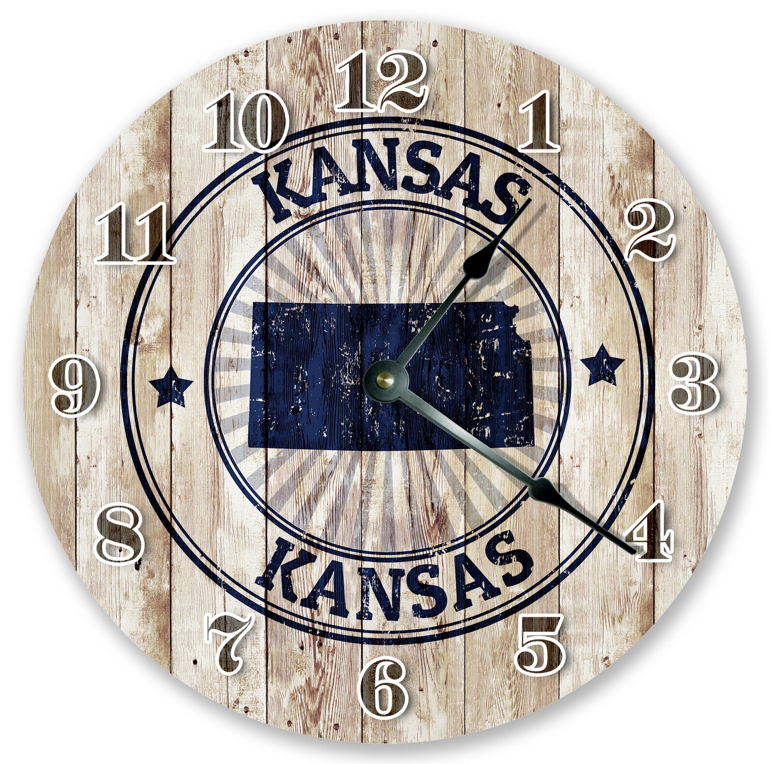 10.5 KANSAS STAMP Clock State Clock Living Room Etsy