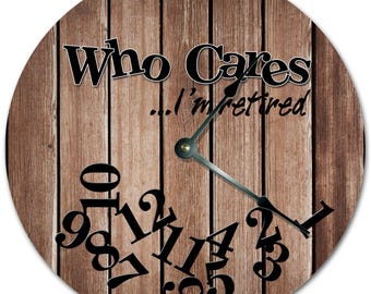 Retired Wood Design Clock: 10.5" Living Room Decor