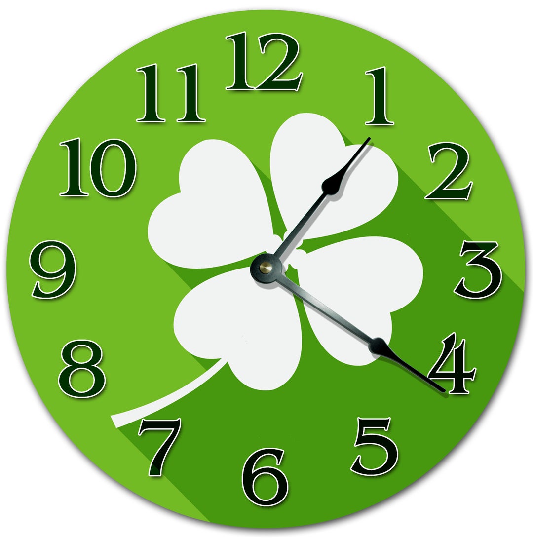 10.5 FOURLEAF CLOVER Clock Living Room Clock Large Etsy