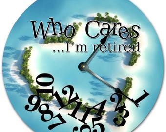 Retired Theme Clock: 10.5" MDF Wood Living Room Decor