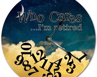 Retired Night Sky Clock: 10.5" Living Room Decor