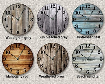 Rustic Barn Wood Clock: 10.5" Silent Farmhouse Decor