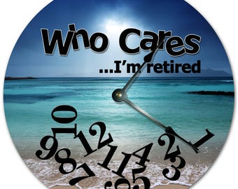Retired Life Clock: 10.5" Blue Sea Wall Decor