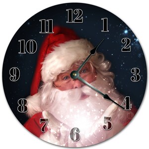 Santa Claus Clock: 10.5&quot; Christmas Home Decor