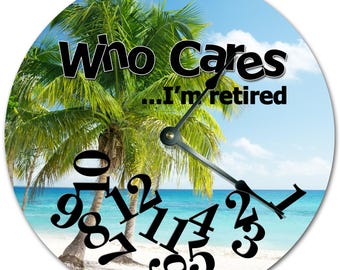 Retired Beach Clock: 10.5" MDF Coastal Decor