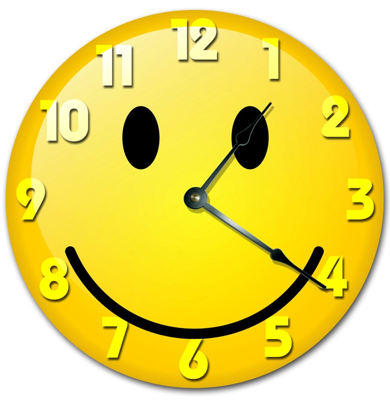 GELBES SMILEYGesicht Uhr große 105 Zoll Uhr Neuheit Uhren Etsy