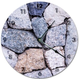 10.5" ROCK STONE Clock - Living Room Clock - Large 10.5" Wall Clock - Home Décor Clock - 5611