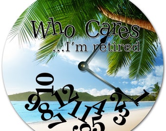 Retired Paradise Clock: 10.5" Living Room Wall Decor
