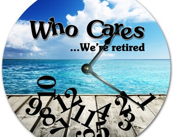 Retired Sea View Clock: 10.5" Living Room Wall Decor
