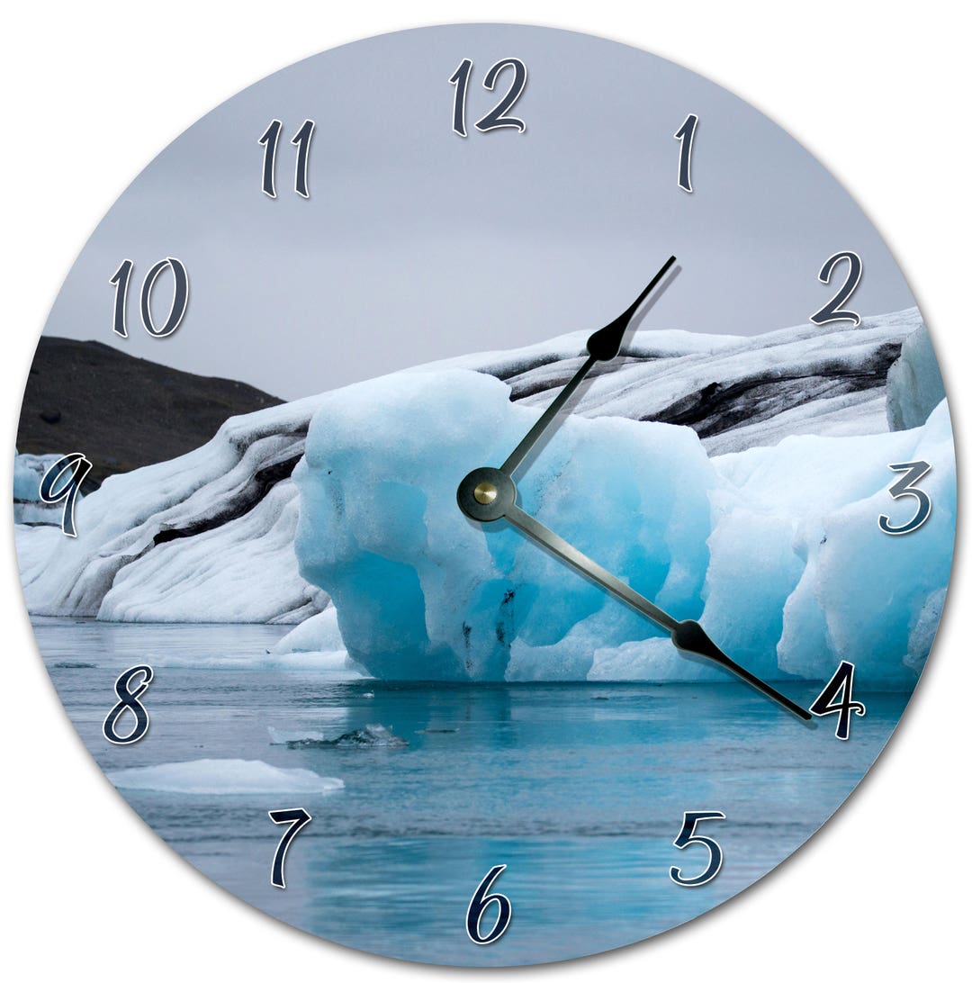 Buy ICEBERG Clock WHITE Clock Living Room Clock Large  Wall Clock Home Décor Clock 5883 Online in India