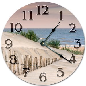 10.5" SANDY BEACH SIDE Clock - Living Room Clock - Large 10.5" Wall Clock - Home Décor Clock - 5204