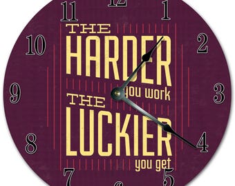 Luckier You Get Clock: 10.5" Living Room Wall Decor
