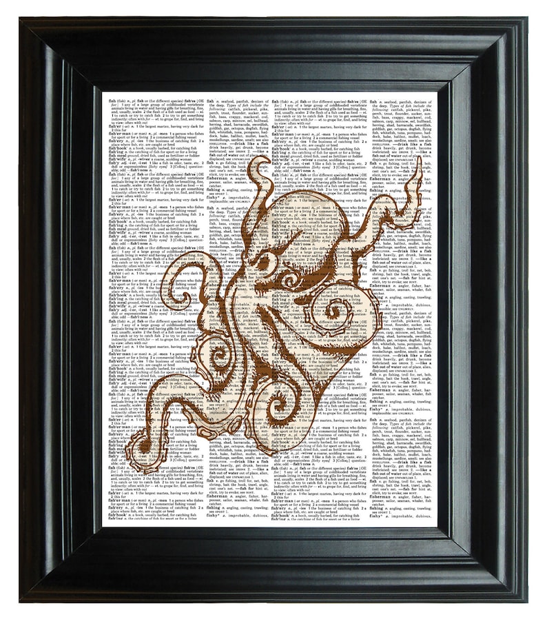 Upcycled Dictionary Art Print VINTAGE DICTIONARY PRINT Etsy