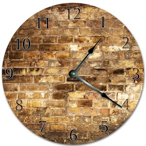 Vieille horloge murale en briques de 10,5 pouces - horloge de salon - grande horloge murale de 10,5 pouces - horloge de décoration intérieure - 5544