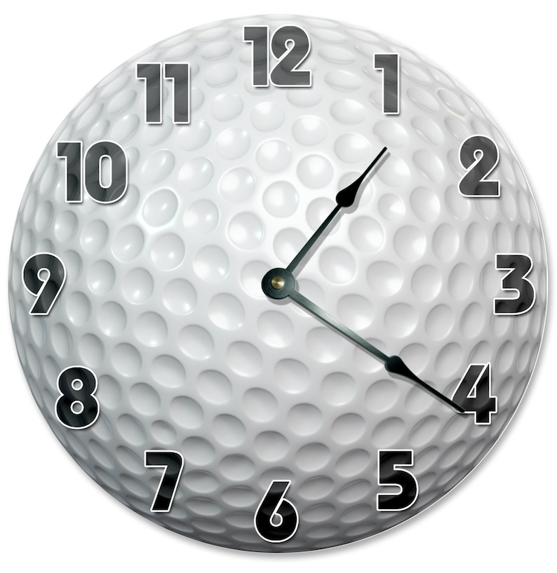 GOLF BALL Clock Large 10 Wall Clock 2122 Etsy